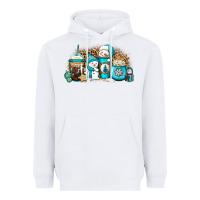White winter snowman coffee cups Heavyweight Hoodie - Jasminsmagicworld