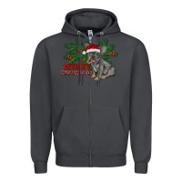 Smoke merry christmas french bulldog Zipper Hoodie - RanaPortraitStore