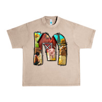 French Oak farm life alphabet lowercase letters m Urban Heavy Tee - BundleAndBundleShop