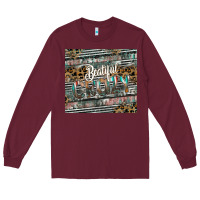 Burgundy beautiful crazy Long Sleeve Tee - CowhideDigitalArt