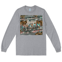 Heather Grey beautiful crazy Long Sleeve Tee - CowhideDigitalArt