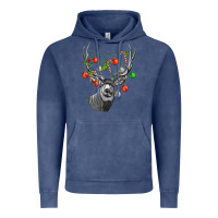 Vintage Denim Mule deer with Vintage Hoodie - LillyAllenDesigns
