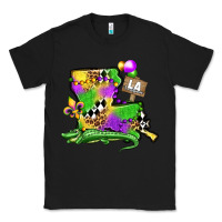 Black louisiana map alligator mardi gras olivia Classic Tee - OliviaCreatesArt