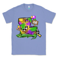 Colony Blue louisiana map alligator mardi gras olivia Classic Tee - OliviaCreatesArt