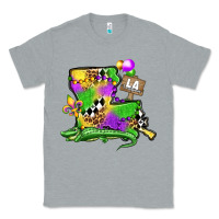 Heather Grey louisiana map alligator mardi gras olivia Classic Tee - OliviaCreatesArt