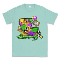 Seafoam louisiana map alligator mardi gras olivia Classic Tee - OliviaCreatesArt