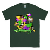 Sports Green louisiana map alligator mardi gras olivia Classic Tee - OliviaCreatesArt