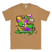 Toasted Coconut louisiana map alligator mardi gras olivia Classic Tee - OliviaCreatesArt