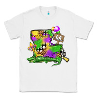 White louisiana map alligator mardi gras olivia Classic Tee - OliviaCreatesArt