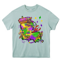 Louisiana Map Mardi Gras Olivia Heavy Core Tee | Teevron