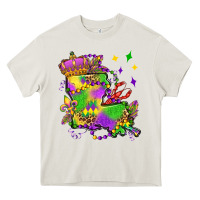 Cream louisiana map mardi gras olivia Heavy Core Tee - OliviaCreatesArt