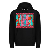 Black teacher with  flower glitter and serape leopard Premium Hoodie - Artiststas