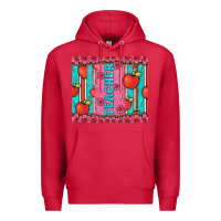 Cardinal teacher with  flower glitter and serape leopard Premium Hoodie - Artiststas