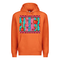 Carrot teacher with  flower glitter and serape leopard Premium Hoodie - Artiststas