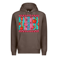 Coffee teacher with  flower glitter and serape leopard Premium Hoodie - Artiststas