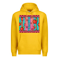 Lemon teacher with  flower glitter and serape leopard Premium Hoodie - Artiststas