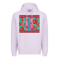 Lilac teacher with  flower glitter and serape leopard Premium Hoodie - Artiststas