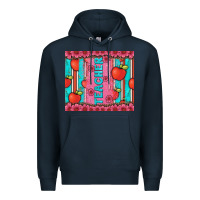 Navy teacher with  flower glitter and serape leopard Premium Hoodie - Artiststas