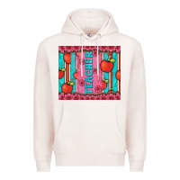 Pale Pink teacher with  flower glitter and serape leopard Premium Hoodie - Artiststas