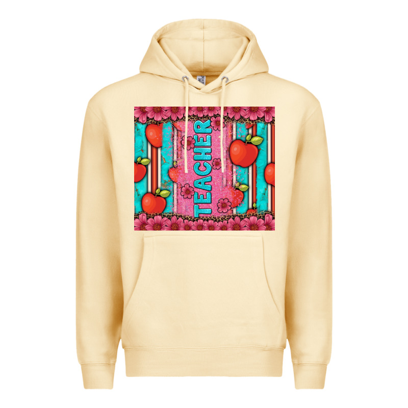 Teacher With  Flower Glitter And Serape Leopard Premium Hoodie by Artiststas | Teevron