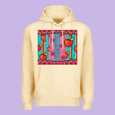 Teacher With  Flower Glitter And Serape Leopard Premium Hoodie Designed By Artiststas