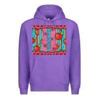 Purple teacher with  flower glitter and serape leopard Premium Hoodie - Artiststas