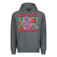 Rock teacher with  flower glitter and serape leopard Premium Hoodie - Artiststas
