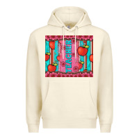 Sandshell teacher with  flower glitter and serape leopard Premium Hoodie - Artiststas