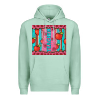 Seafoam teacher with  flower glitter and serape leopard Premium Hoodie - Artiststas