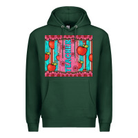 Sports Green teacher with  flower glitter and serape leopard Premium Hoodie - Artiststas