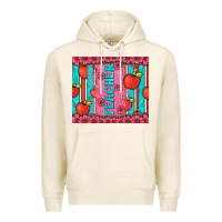 Tofu teacher with  flower glitter and serape leopard Premium Hoodie - Artiststas