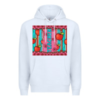 White teacher with  flower glitter and serape leopard Premium Hoodie - Artiststas