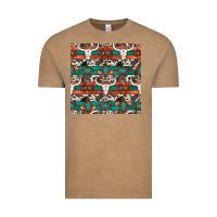 Vintage Coffee native american aztec seamless pattern 3 Vintage Tee - BundleAndBundleShop