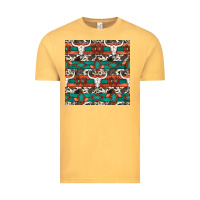 Vintage Mustard native american aztec seamless pattern 3 Vintage Tee - BundleAndBundleShop