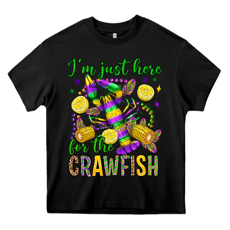 ı'm Just Here For The Crawfish Olivia Heavy Core Tee by OliviaCreatesArt | Teevron