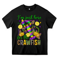 Black ı'm just here for the crawfish olivia Heavy Core Tee - OliviaCreatesArt