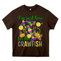 Chocolate Brown ı'm just here for the crawfish olivia Heavy Core Tee - OliviaCreatesArt