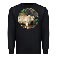 Black Christmas Charolais Bull And Black Angus Bull Premium Sweatshirt - RanaPortraitStore