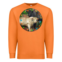 Carrot Christmas Charolais Bull And Black Angus Bull Premium Sweatshirt - RanaPortraitStore