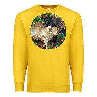 Lemon Christmas Charolais Bull And Black Angus Bull Premium Sweatshirt - RanaPortraitStore