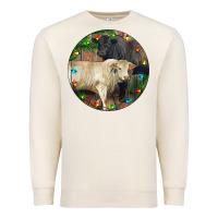 Sandshell Christmas Charolais Bull And Black Angus Bull Premium Sweatshirt - RanaPortraitStore