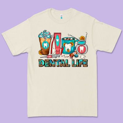 Dental Life Dentist Coffee Cups Premium Tee Designed By Fadigitalartstudio