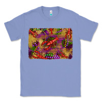 Colony Blue mardi gras crawfısh leopard wood and glitter background Classic Tee - Artiststas