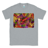 Heather Grey mardi gras crawfısh leopard wood and glitter background Classic Tee - Artiststas