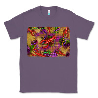 Lavender mardi gras crawfısh leopard wood and glitter background Classic Tee - Artiststas