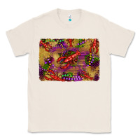 Natural mardi gras crawfısh leopard wood and glitter background Classic Tee - Artiststas