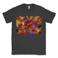 Smoke mardi gras crawfısh leopard wood and glitter background Classic Tee - Artiststas
