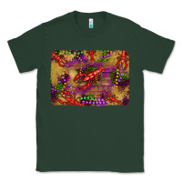Sports Green mardi gras crawfısh leopard wood and glitter background Classic Tee - Artiststas