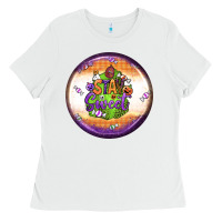 White stay sweet earrings Ladies Tee - BundleAndBundleShop