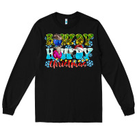 Black Rowdy Howdy Christmas Long Sleeve Tee - CowhideDigitalArt